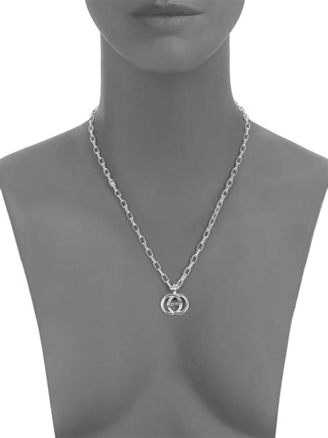 gucci necklace silver|sterling silver Gucci necklaces.